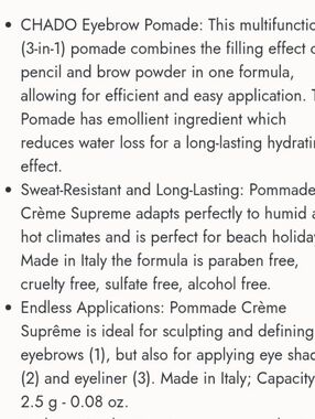 Chado Pommade Crème Suprême In Black